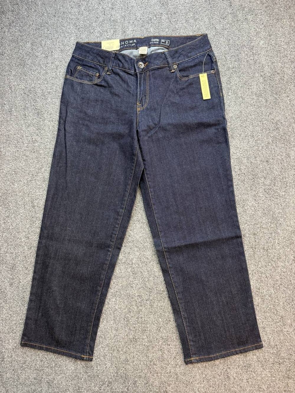 Sonoma Life + Style Women’s Size 2 Capri Jeans Dark Wash Mid Rise NWT